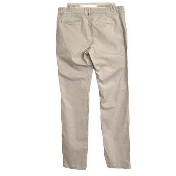 Garnet Hill Organic Cotton Khaki Pants 6 Basic Neutral Summer - Picture 2 of 14
